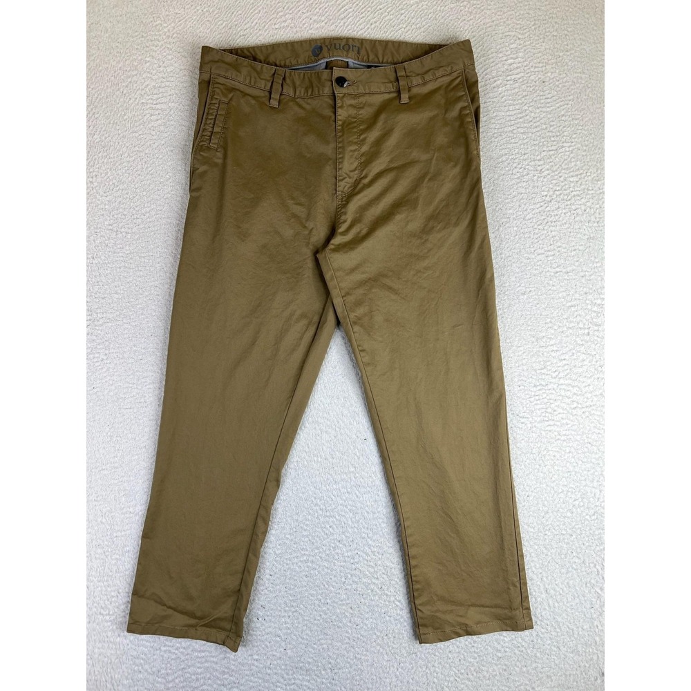 Vuori Collins Slim Fit Stretch Chino Pants Mens 34x26 Beige V433 Performance‎